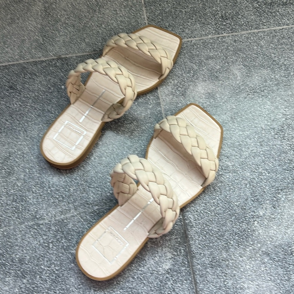 Dolce Vita Cream Braided Sandals Size 8